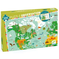 Ilo 307 Inc. Djeco Observation Puzzle Around The World 200 pcs New