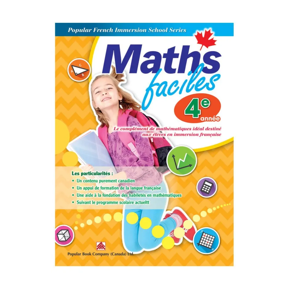 POPULAR BOOKS French Immersion Series: Maths faciles Grade 4 Discount