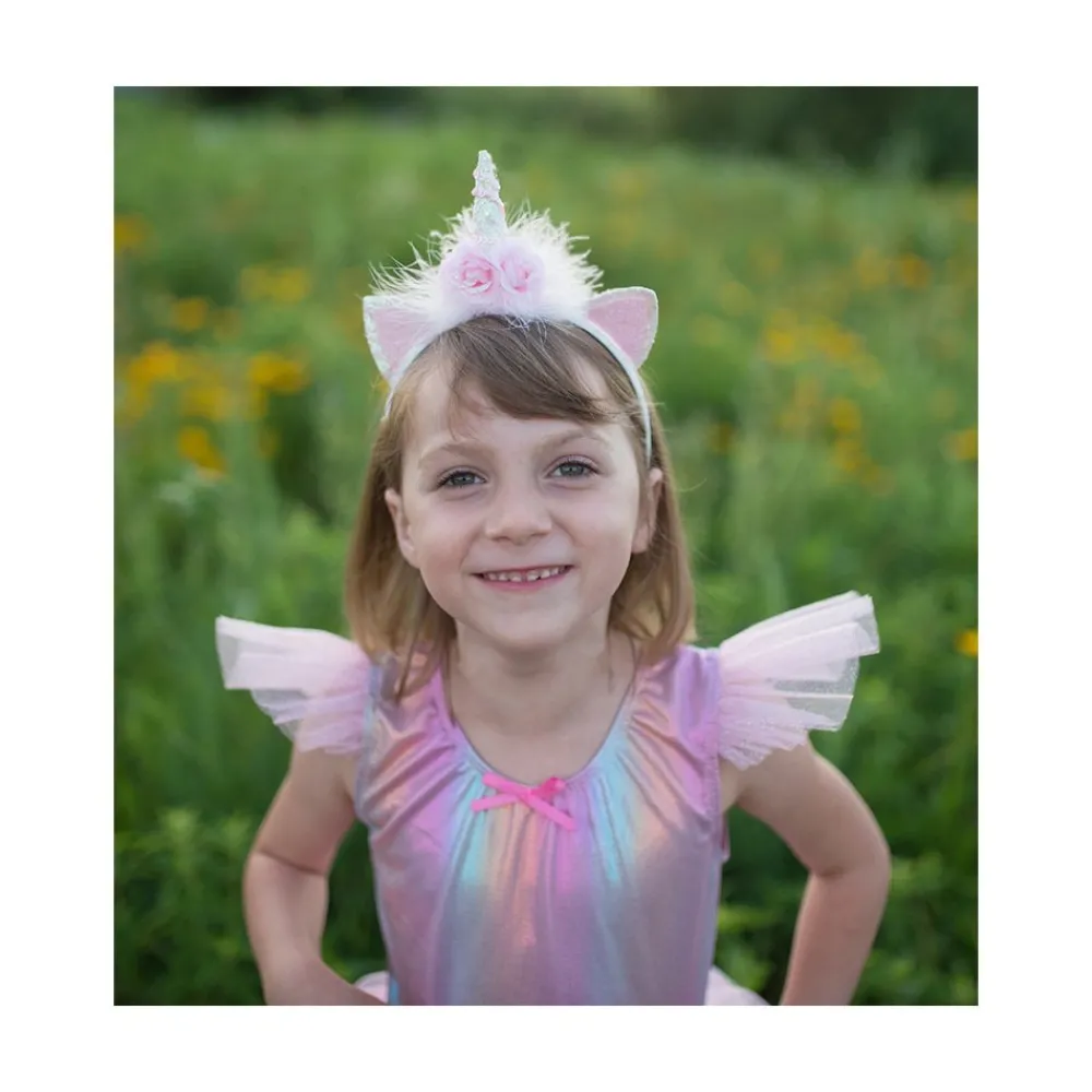 Great Pretenders Pink Unicorn Dress & Headband Age 5-6 Hot