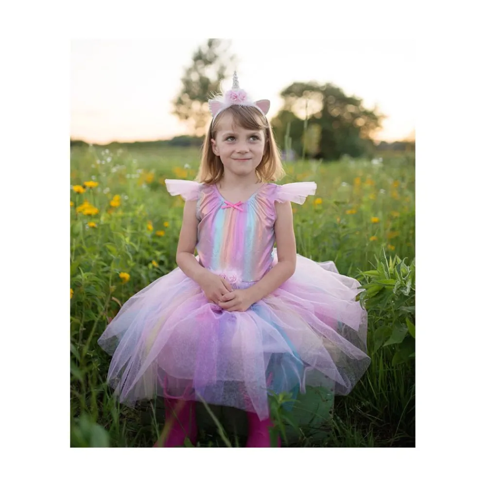 Great Pretenders Pink Unicorn Dress & Headband Age 5-6 Hot