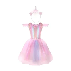 Great Pretenders Pink Unicorn Dress & Headband Age 5-6 Hot