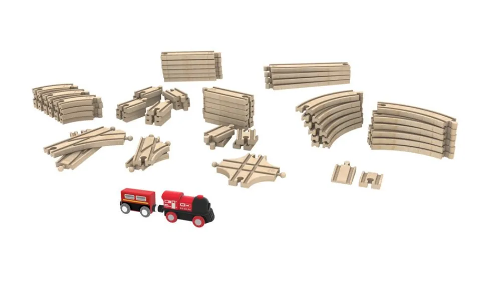 Hape 65 PC Railway & Expansion Set Fashion