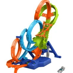 Hot Wheels ® 4-Loop Crash-Out™ Track Set New
