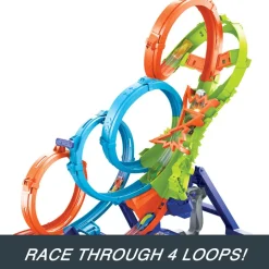 Hot Wheels ® 4-Loop Crash-Out™ Track Set New