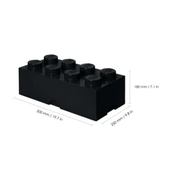 Kroeger Inc. LEGO - 8 Knobs Storage Brick Black Discount