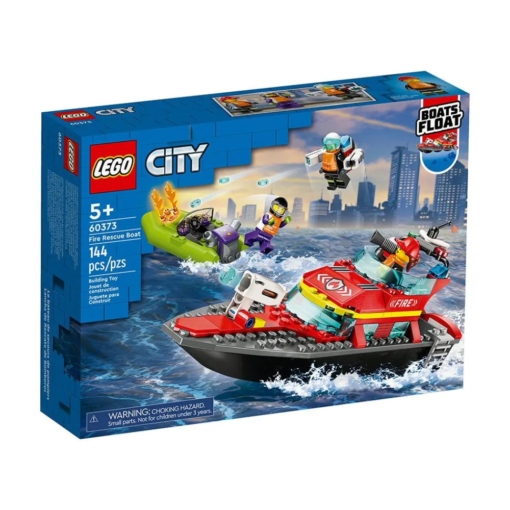 Lego Canada Inc. LEGO® City Fire Rescue Boat 60373 Building Toy Set (144 Pieces) Clearance