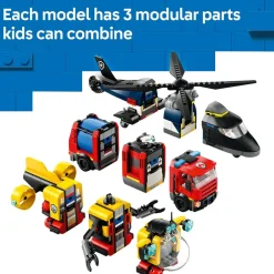 LEGO ® City Helicopter,Fire Truck & Submarine 60462 Fashion