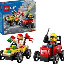 LEGO ® City Pizza vs. Fire Truck Race Car Pack 60458 Hot