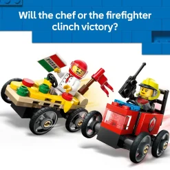 LEGO ® City Pizza vs. Fire Truck Race Car Pack 60458 Hot