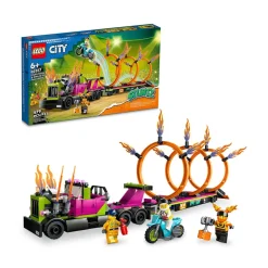 Lego Canada Inc. LEGO® City Stunt Truck & Ring of Fire Challenge 60357 Building Toy Set (479 Pieces) Hot