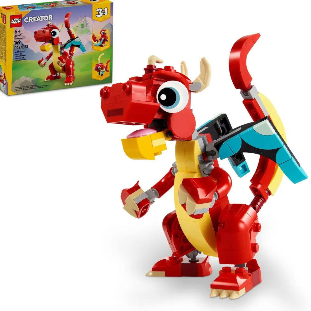 Lego Canada Inc. LEGO® Creator Red Dragon 3in1 Animal Toy Set 31145 Outlet
