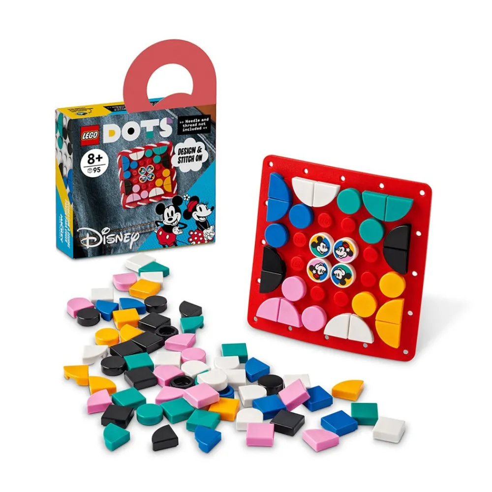 Lego Canada Inc. LEGO® DOTS ǀ Disney Mickey Mouse & Minnie Mouse Stitch-on Patch 41963 Kit (95 Pieces) New
