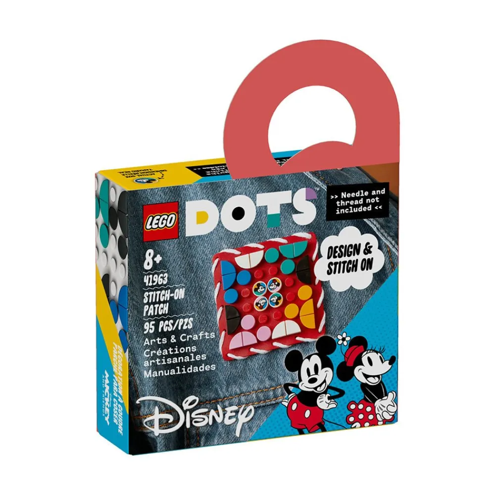 Lego Canada Inc. LEGO® DOTS ǀ Disney Mickey Mouse & Minnie Mouse Stitch-on Patch 41963 Kit (95 Pieces) New