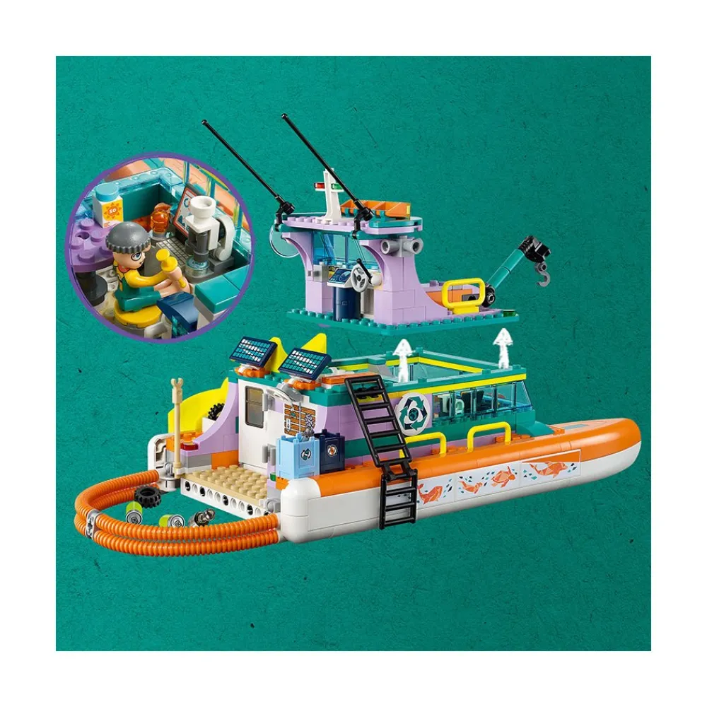 LEGO ® Friends Sea Rescue Boat 41734 Building Toy Set (717 Pieces) Discount