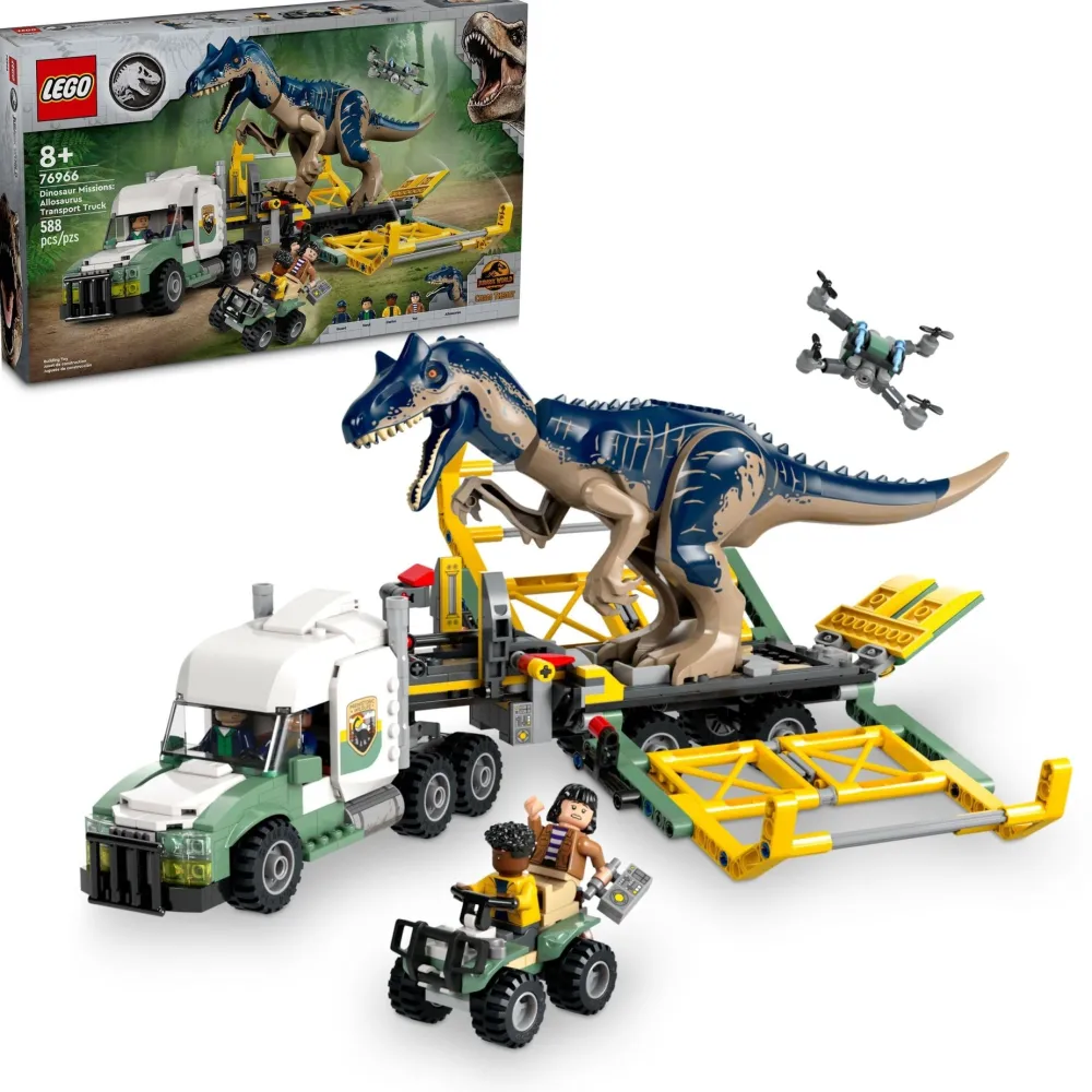 LEGO ® Jurassic World Dinosaur Missions: Allosaurus Transport Truck 76966 New