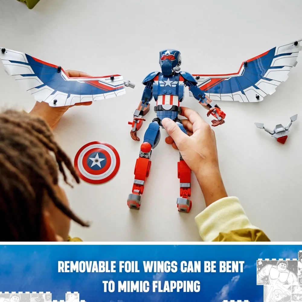 LEGO ® Marvel New Captain America Construction Figure 76296 New