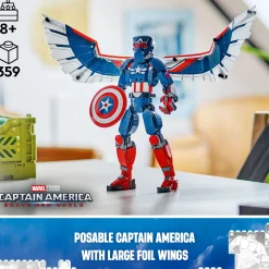 LEGO ® Marvel New Captain America Construction Figure 76296 New