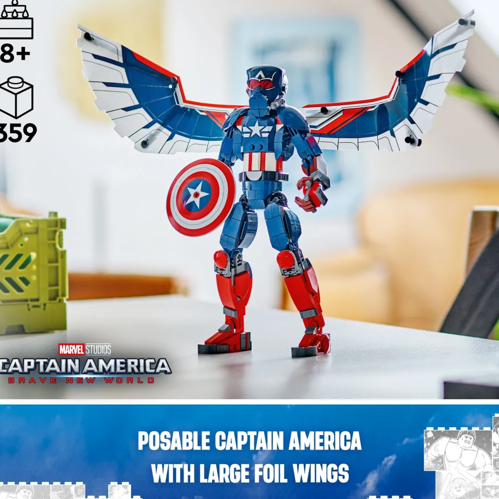 LEGO ® Marvel New Captain America Construction Figure 76296 New