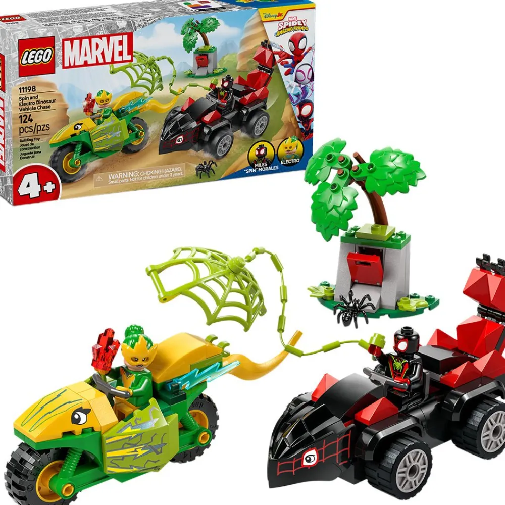 LEGO ® Marvel Spidey And His Amazing Friends: ® Spin and Electro Dinosaur Vehicle Chase 11198 Fashion