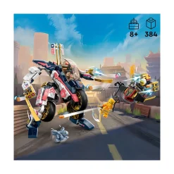 LEGO ® NINJAGO® Sora’s Transforming Mech Bike Racer 71792 Building Toy Set (384 Pcs) Discount