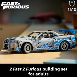 LEGO ® Technic™ 2 Fast 2 Furious Nissan Skyline GT-R (R34) Car 42210 Hot