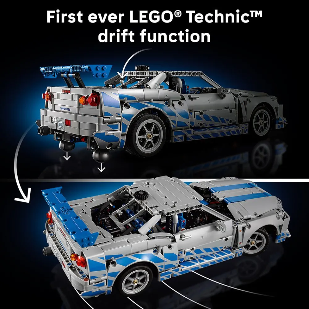 LEGO ® Technic™ 2 Fast 2 Furious Nissan Skyline GT-R (R34) Car 42210 Hot