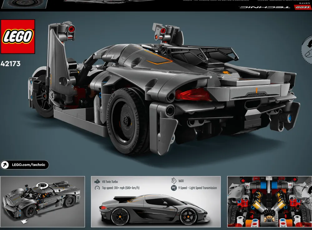 Lego Canada Inc. LEGO® Technic™ Koenigsegg Jesko Absolut Gray Hypercar 42173 Best