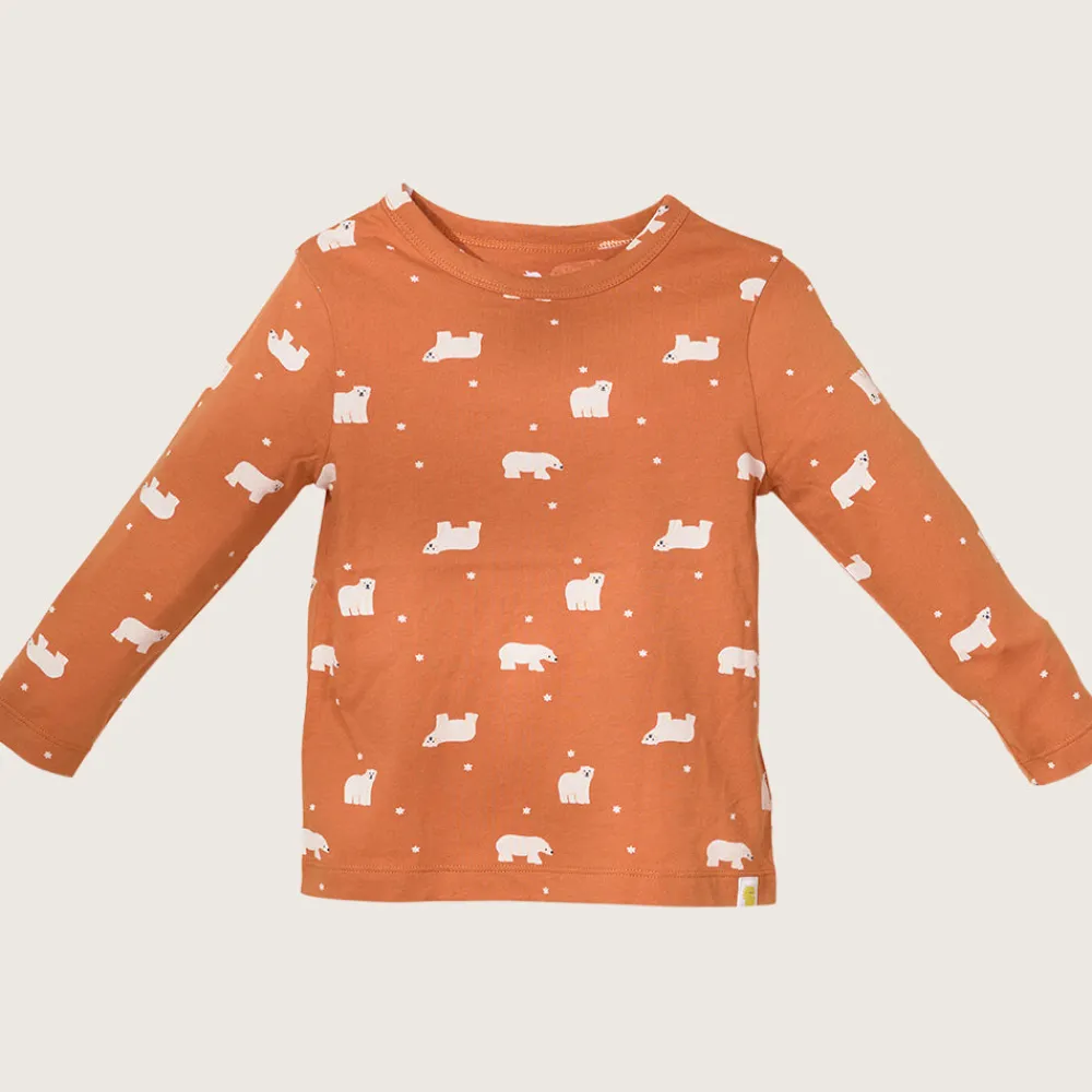 rise little earthling Long-Sleeve Tee Haute Red 9-12m Clearance