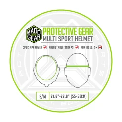 Madd Gear Helmet SM - Black and Green Sale