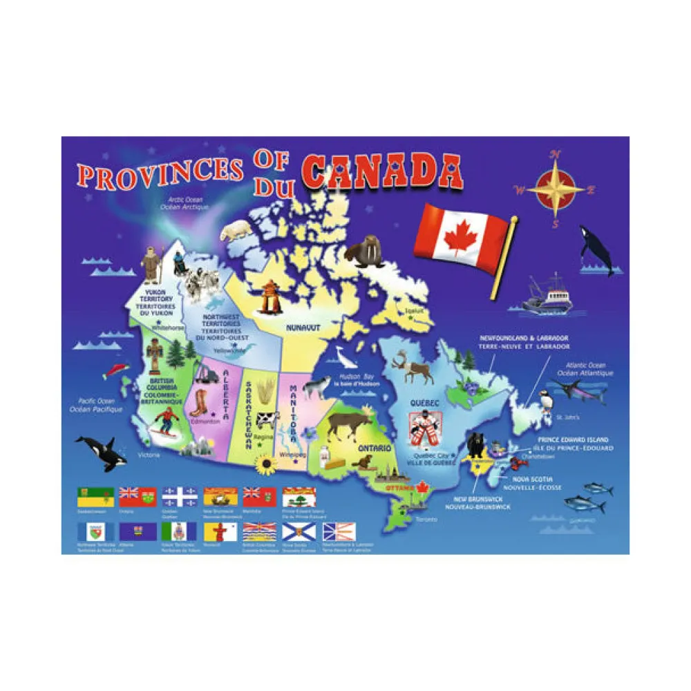 Ravensburger USA, Inc. Map of Canada 100 PC Puzzle Fashion