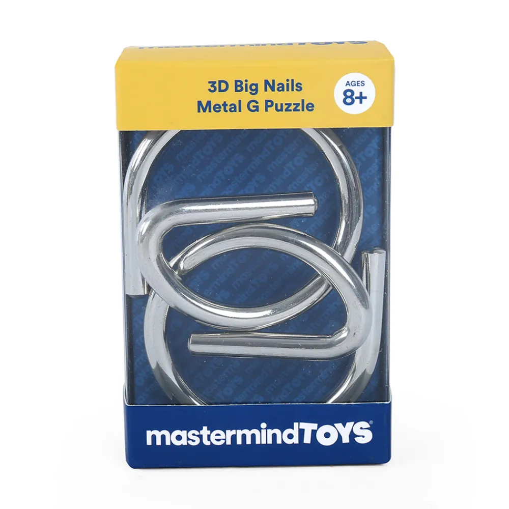 MI Toys International Ltd Mastermind Toys 3D Big Nails Metal G Puzzle New
