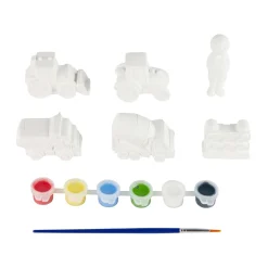 KAS GLOBAL TRADING PTY LIMITED Mastermind Toys Paint Your Own Vehicle Set 13 Pieces Clearance