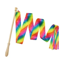 ZHEJIANG MUYI IMP.&EXP.CO.,LTD Mastermind Toys Rainbow Ribbon with Wooden Handle Sale