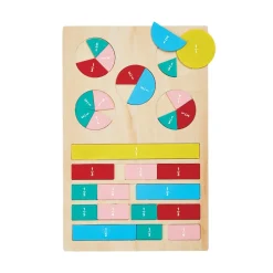 Made By Mastermind Toys Mastermind Toys Wooden Fraction Math Board Clearance