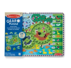 Melissa and Doug Melissa & Doug Animal Chase I-Spy Wooden Gear Puzzle Outlet