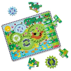 Melissa and Doug Melissa & Doug Animal Chase I-Spy Wooden Gear Puzzle Outlet