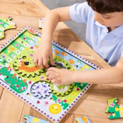 Melissa and Doug Melissa & Doug Animal Chase I-Spy Wooden Gear Puzzle Outlet