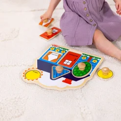 Melissa and Doug Melissa & Doug First Shapes Jumbo Knob wooden Puzzle - 5 Pieces Hot