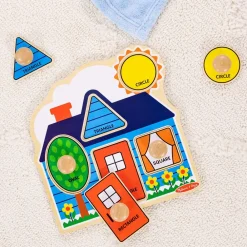 Melissa and Doug Melissa & Doug First Shapes Jumbo Knob wooden Puzzle - 5 Pieces Hot