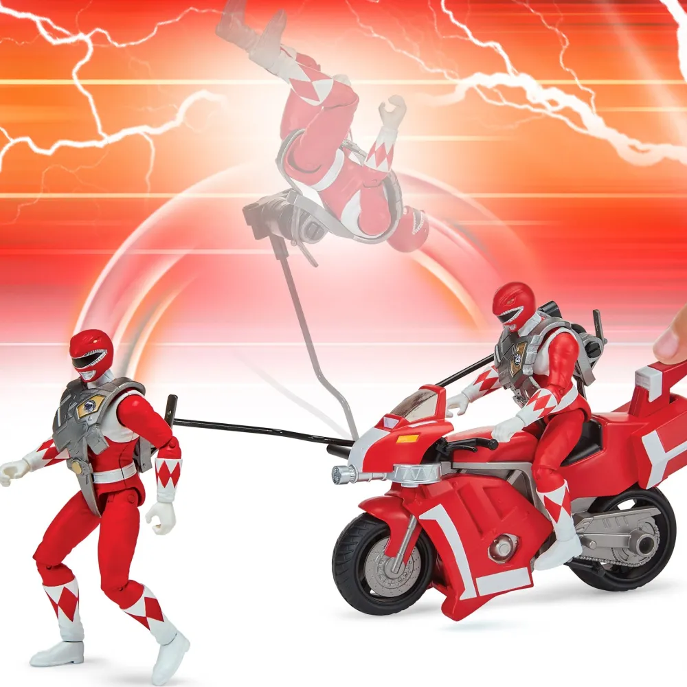 Imports Dragon Inc. Mighty Morphin Power Rangers - Tyrannosaurus Rex Battle Bike with Red Ranger Outlet