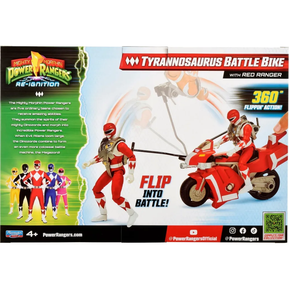 Imports Dragon Inc. Mighty Morphin Power Rangers - Tyrannosaurus Rex Battle Bike with Red Ranger Outlet