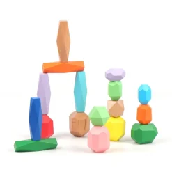 MI Toys International Ltd MMTB Stacking Wooden Rocks - 30 Piece Set Fashion