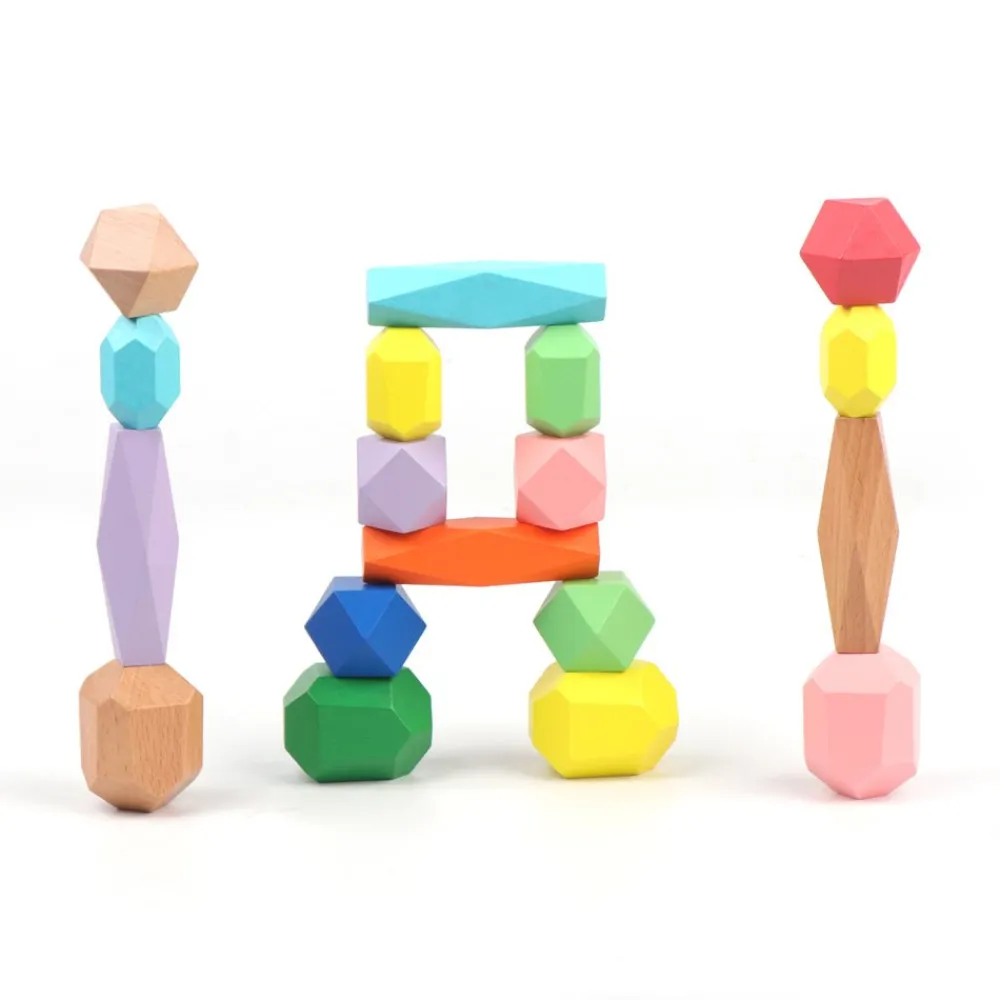 MI Toys International Ltd MMTB Stacking Wooden Rocks - 30 Piece Set Fashion