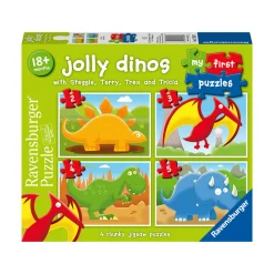 Ravensburger USA, Inc. My First Puzzles Jolly Dinos 2-5pc Puzzles New