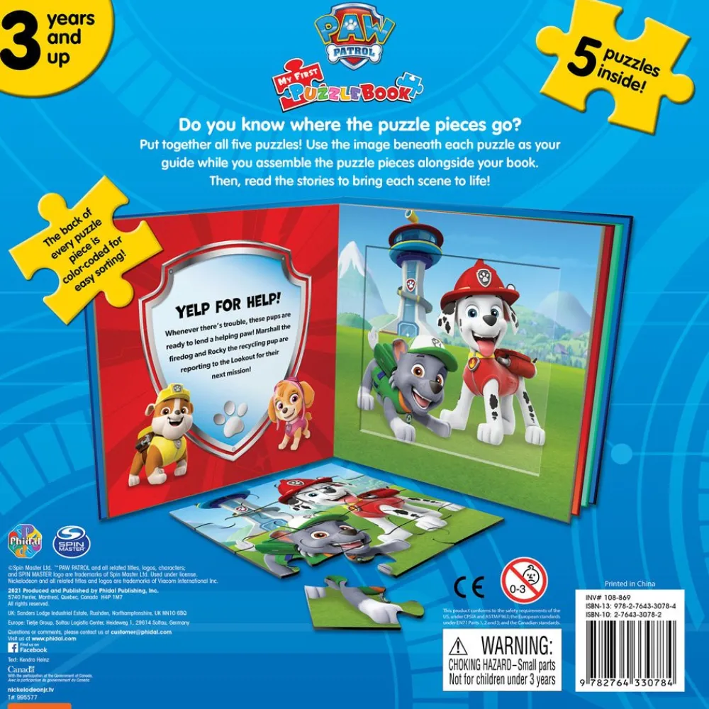 EDITIONS PHIDAL INC. Nick Paw Patrol My First Puzzle Book Best