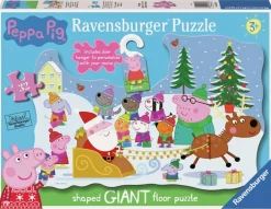 Ravensburger Peppa Pig Christmas 24pc Shaped Floor Puzzle Clearance