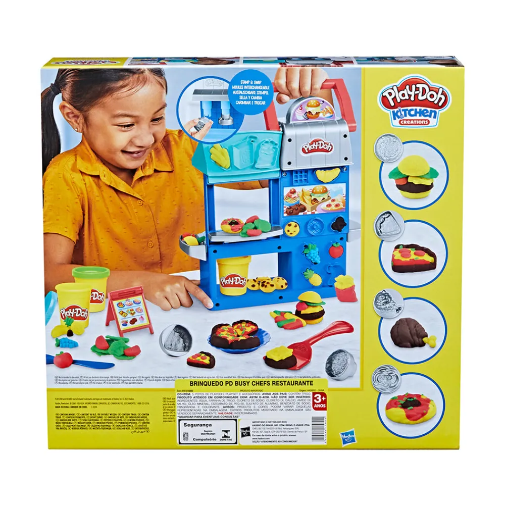 Play-Doh Kitchen Creations Busy Chef's Restaurant Playset New