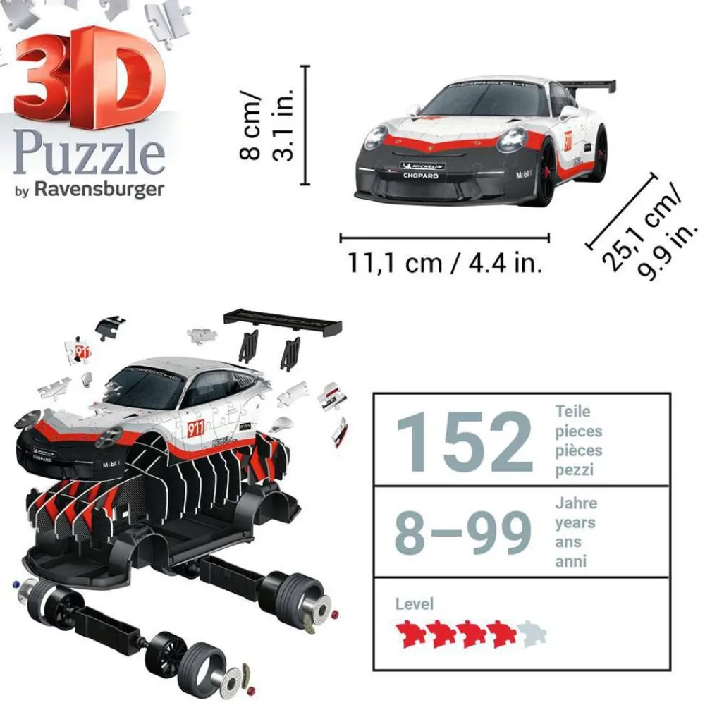 Ravensburger Porsche 911 GT3 3D Puzzle New