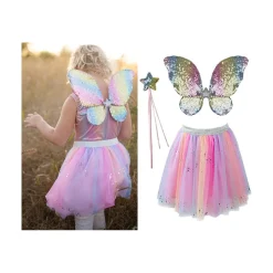 Creative Education Of Can. Rainbow Sequins Skirt with Wings & Wand Size 4-6 Outlet