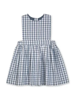 rise little earthling Apron Dress Blue Gingham Clearance
